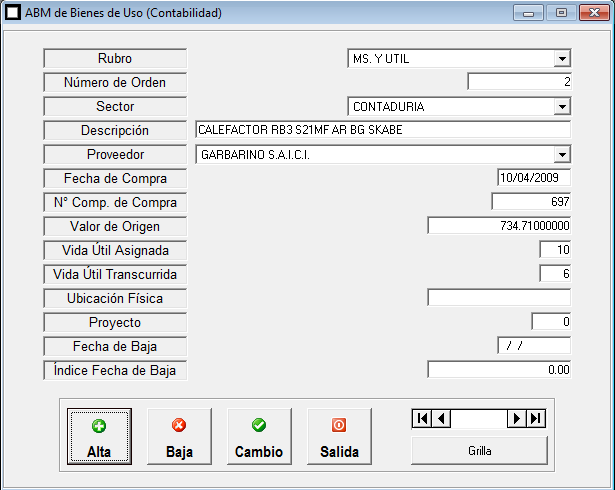 ERP Naitiva - ABM de Bienes de Uso