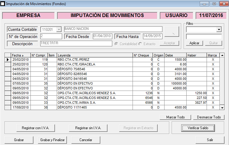 ERP Naitiva - Conciliaciones Bancarias