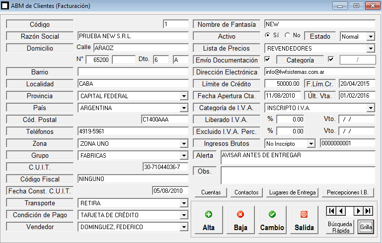 ERP Naitiva - ABM de Clientes